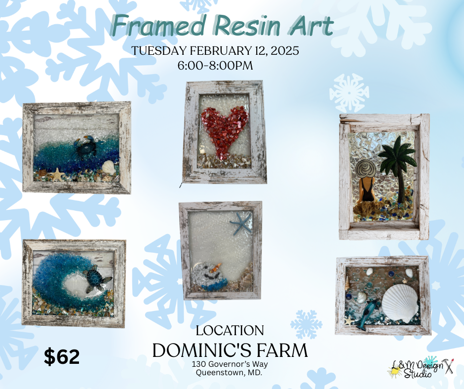 Framed Resin Art at Dominic's Farm