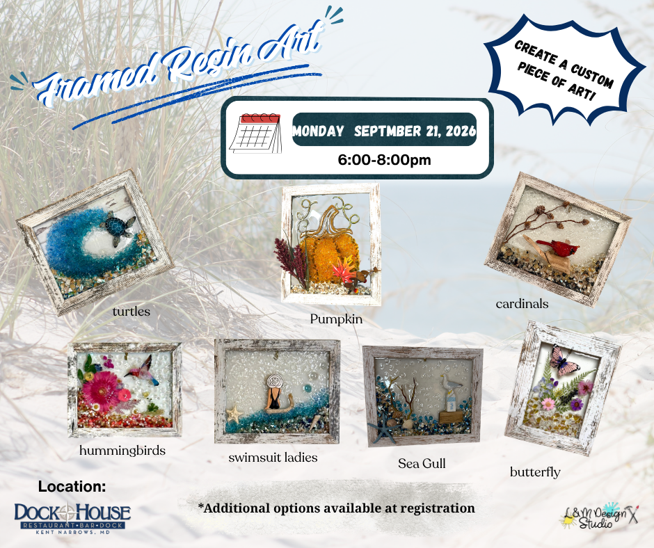 September 21-Framed Resin Art at Dock House Restaurant