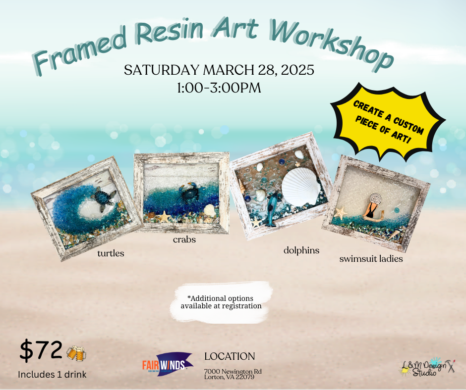 Framed Resin Art Workshop at Fair Winds Brewery