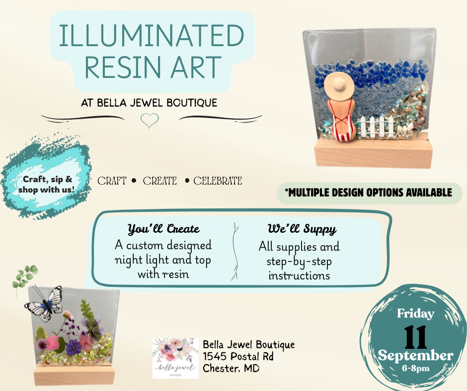 Illuminated resin Art Night Light at Bella Jewel Boutique