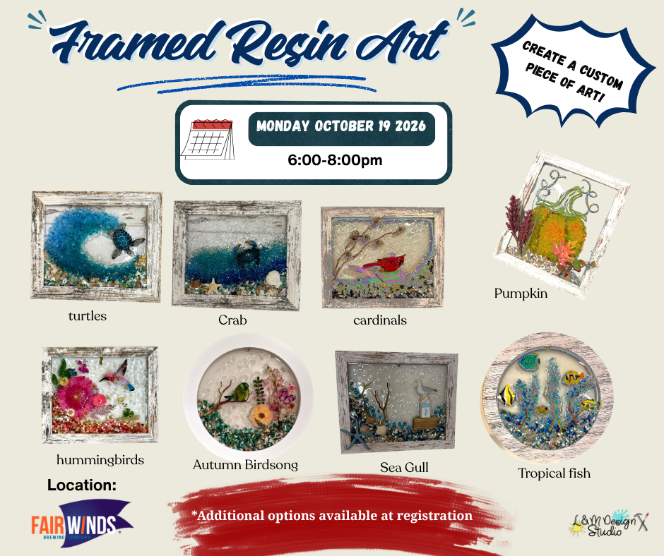 October 19-Framed Resin Art Workshop at Fairwinds Brewing Company