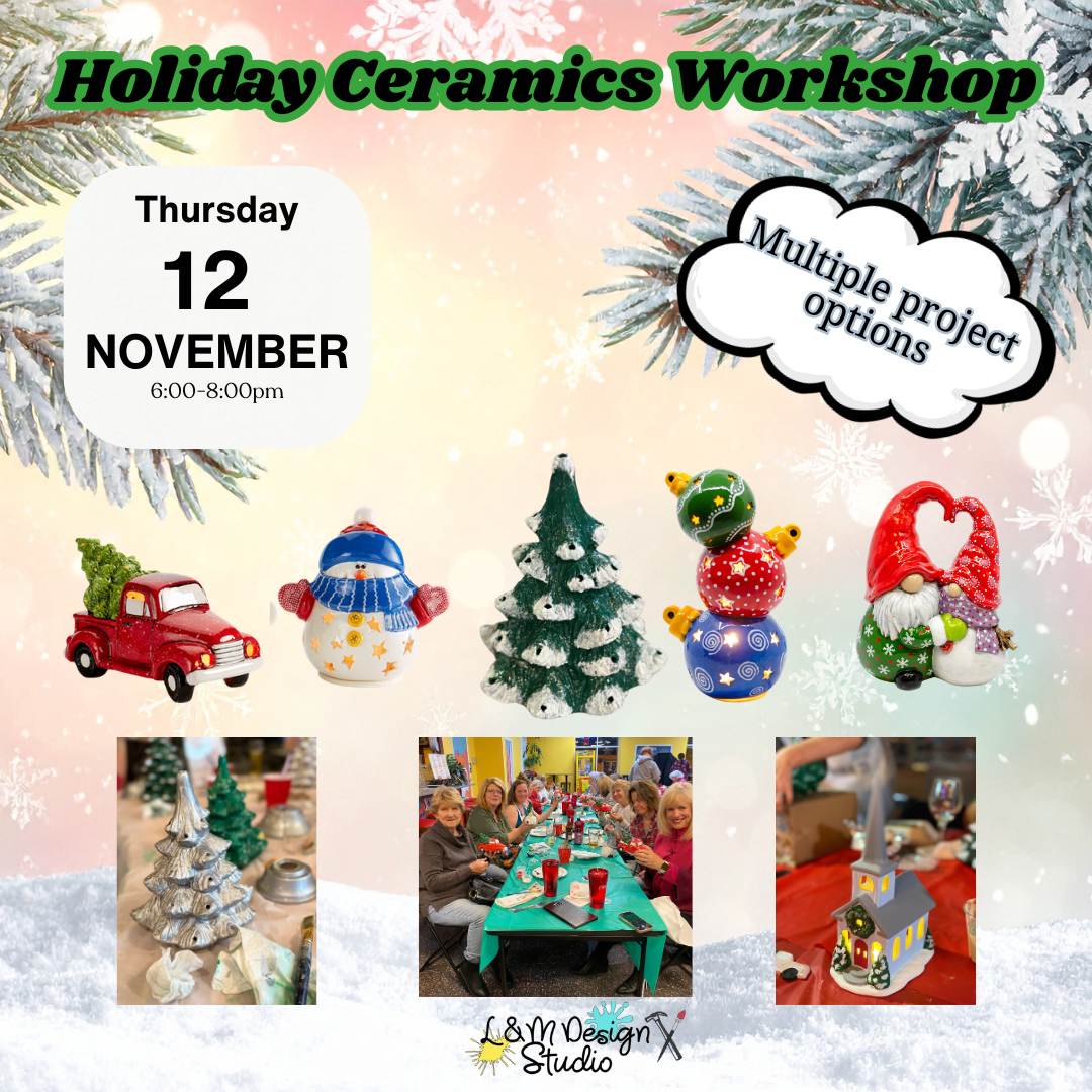 November 12-Holiday Ceramics Workshop