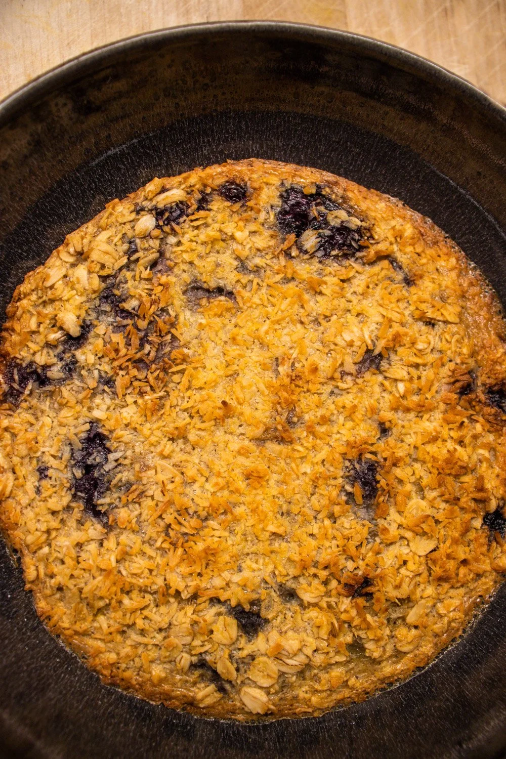 Ovnsbakt havregrøt med blåbær