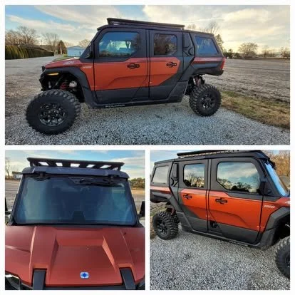 A tinted cab for a four-door side-by-side.