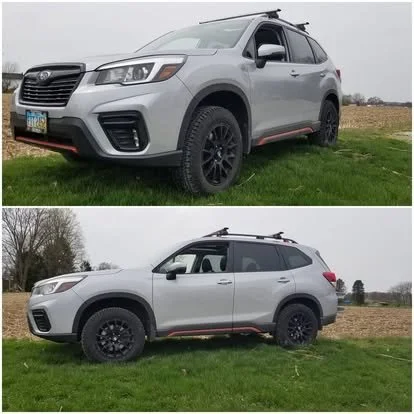Subaru Forester with lift kit. 