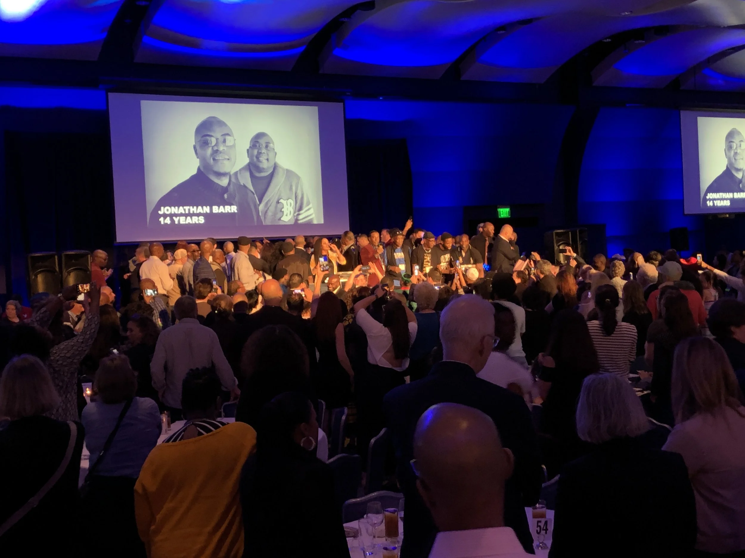 The 2018 exonerees as they are called on stage