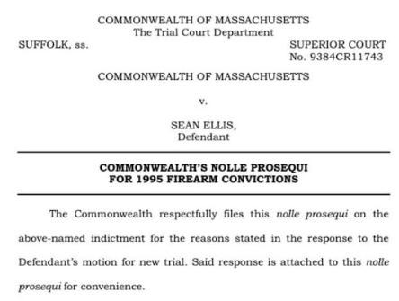 D.A. Rollins Files Assent to Motion for a New Trial for Sean Ellis