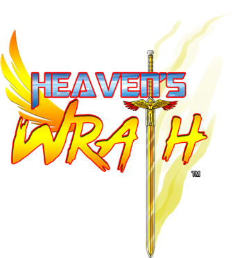 Official logo for Heaven’s Wrath, the epic fantasy comic series by World Shaper Comics.