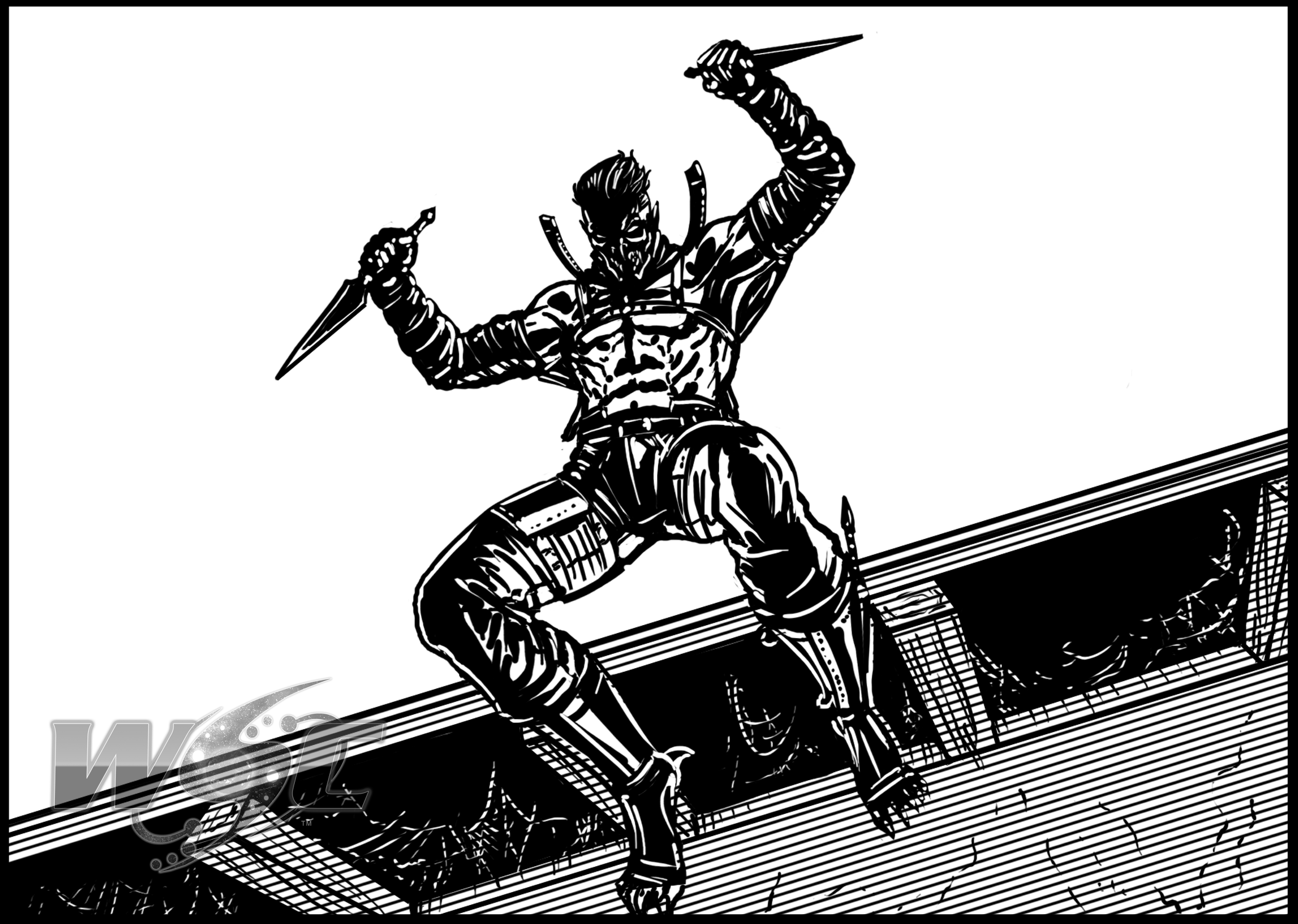 OUR FIRST HERO REVEALED DROPS IN ON THE FUN!
(Black and White Panel)