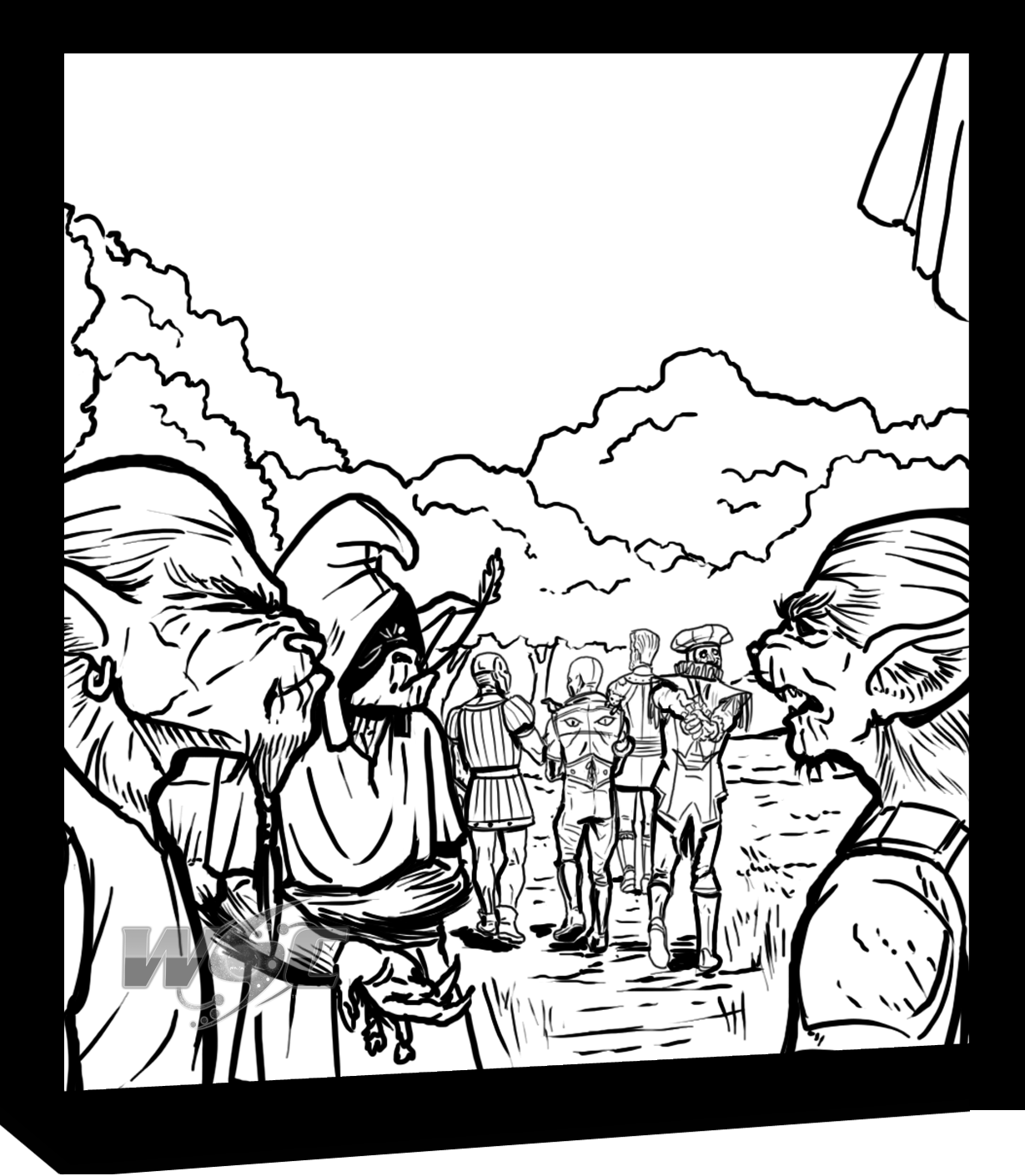 GOLBRINS AND THE TUMULTUOUS TRIO
(Black & White Page)