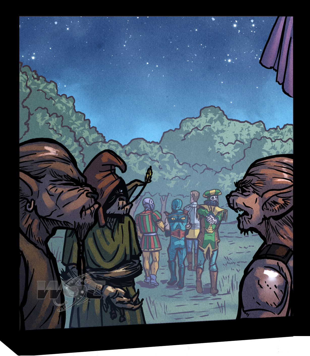 GOLBRINS AND THE TUMULTUOUS TRIO
(Full Color Finished Panel)