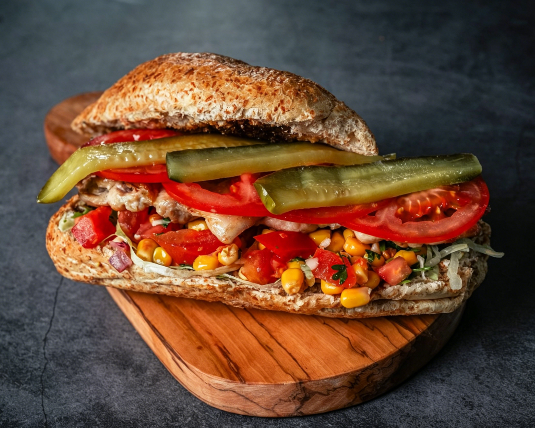 Uniek spinazie-omelet broodje met crunch chicken bij Doggy & Potaé Hilversum.