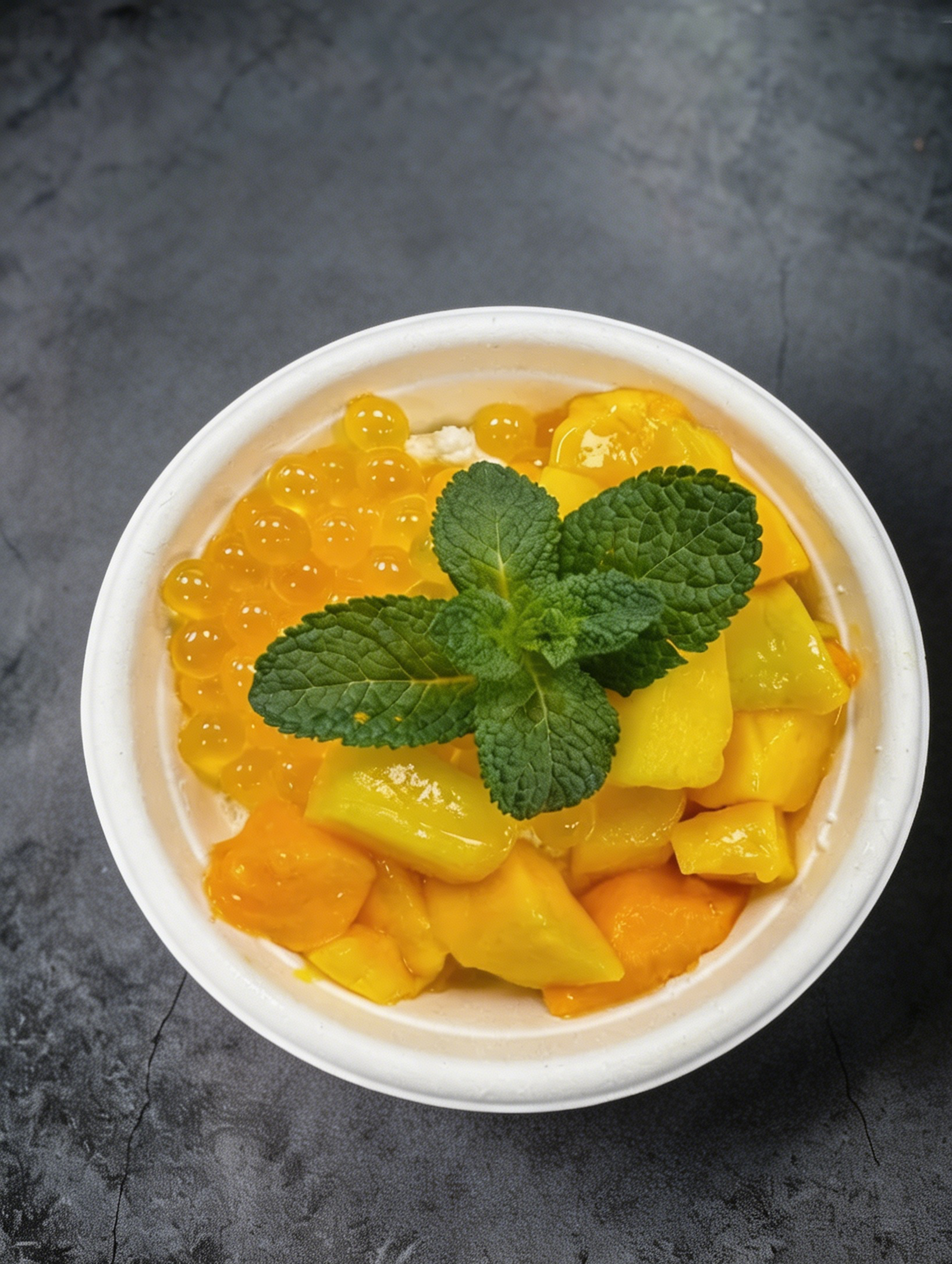 Authentiek Koreaans Bingsu sneeuw-ijs dessert met aardbei toppings in Hilversum.
