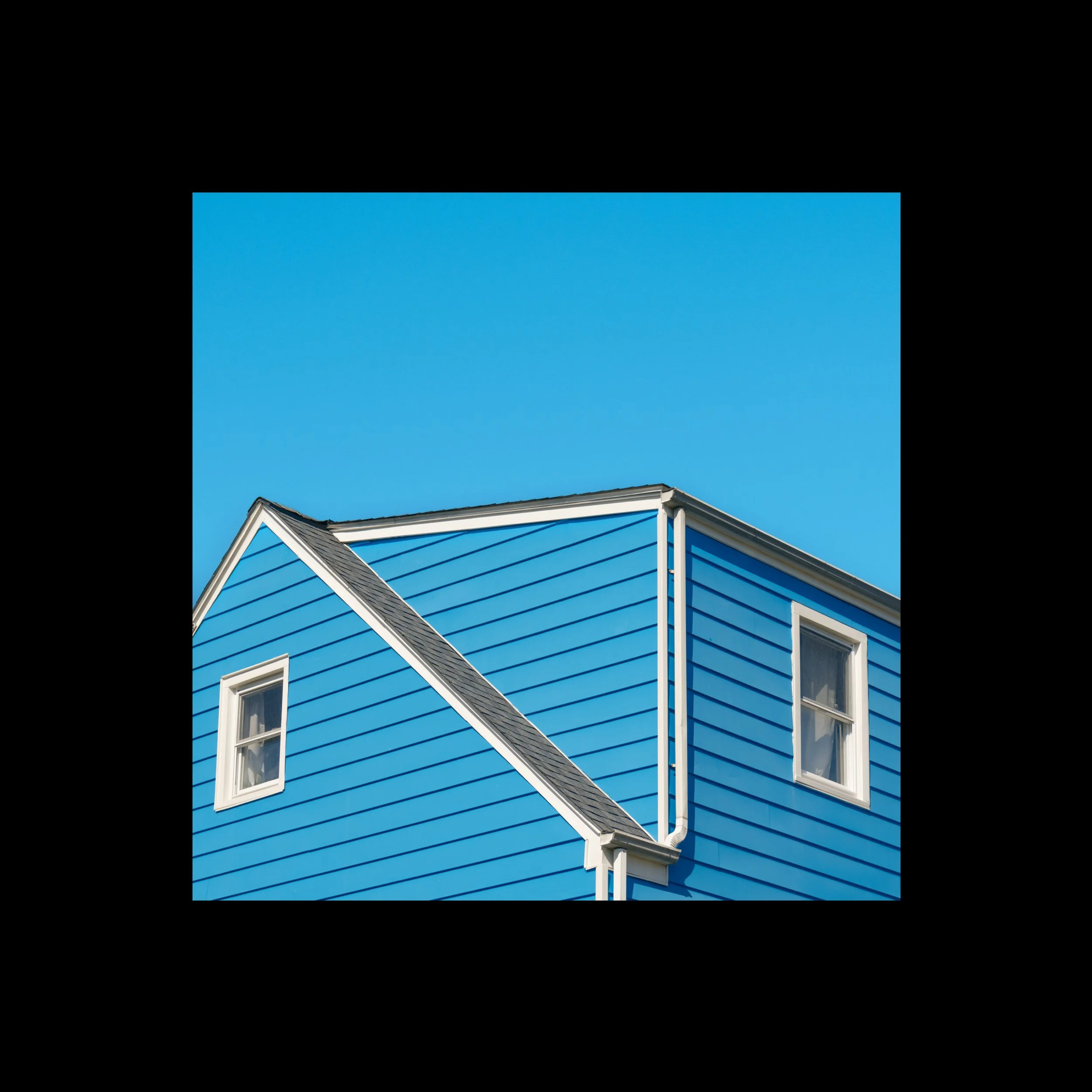 'Cyan' Metal Print 40 x 40