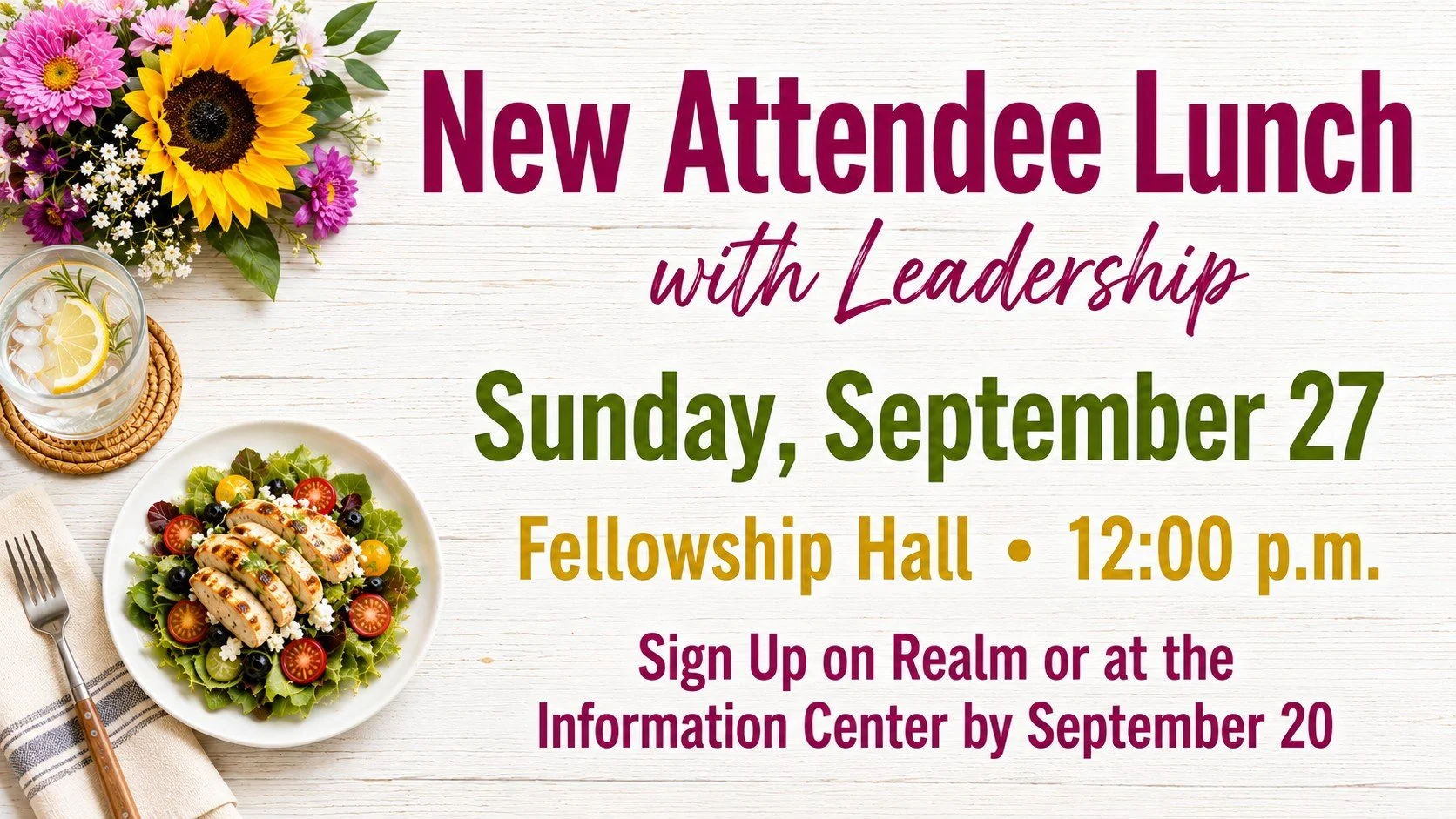 New Attendee Lunch with Leadership