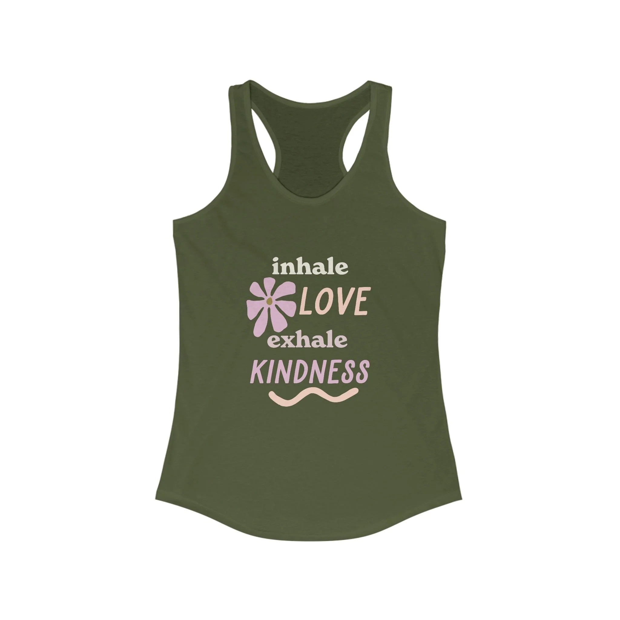 Inhale Love, Exhale Kindness Racerback Tank