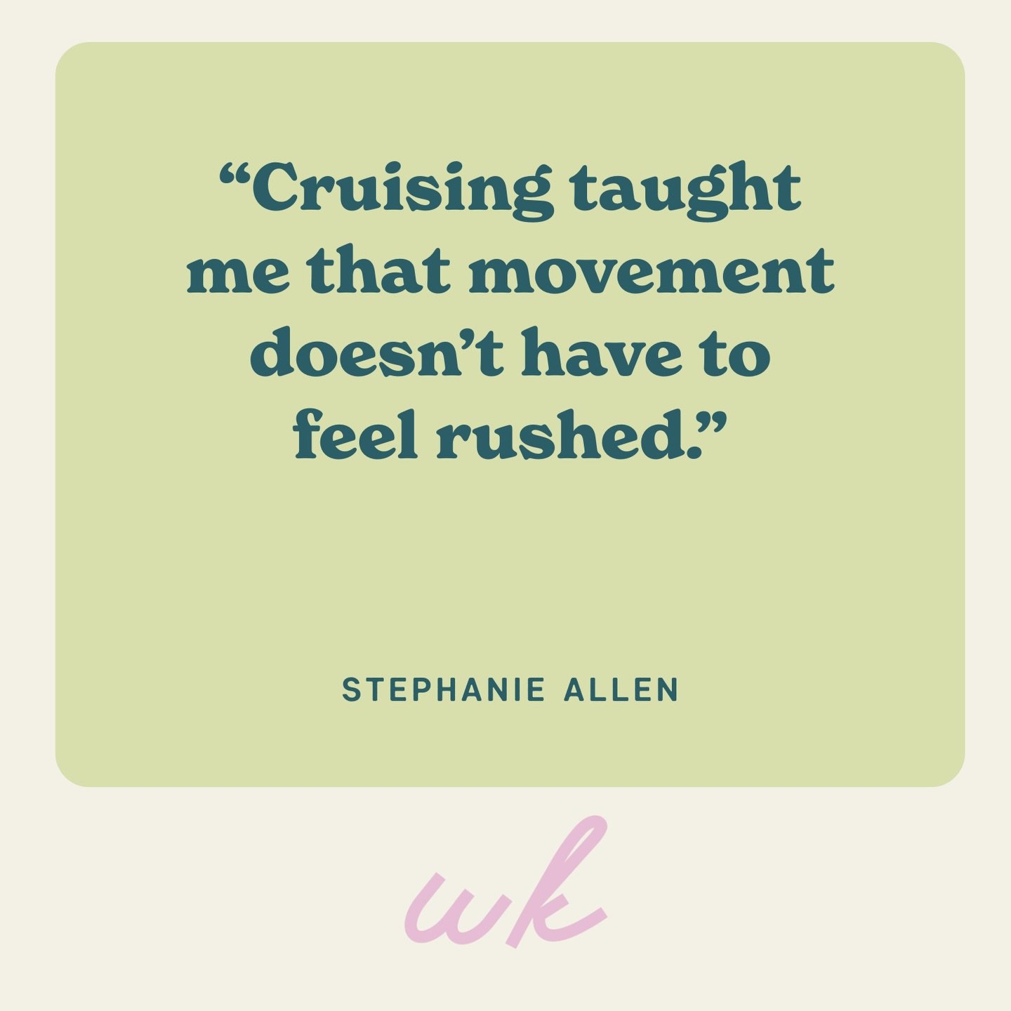 Cruising taught me that movement doesn&rsquo;t have to feel rushed.

#UnrushedTravel
#ThoughtfulTravel
#TravelWithIntention
#WildKindTravel