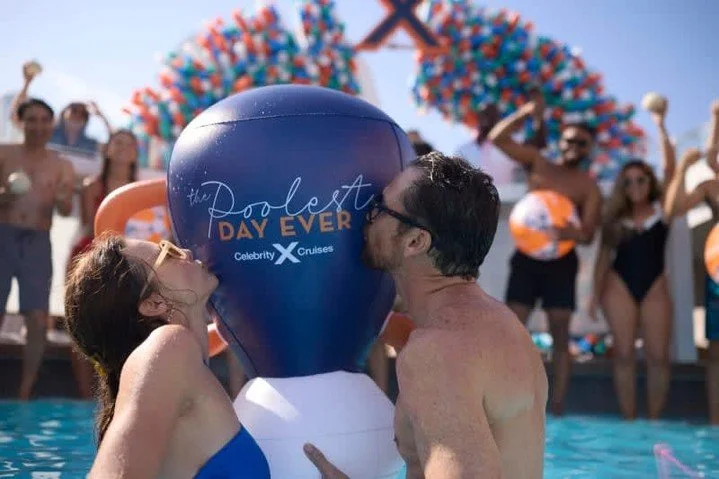 🌊 Get ready for the Poolest Day Ever! Dive into the fun on our vibrant pool deck, where beach balls are flying and laughter fills the air. Join friends for an epic pool party filled with entertainment, including thrilling Pool Olympics where couples
