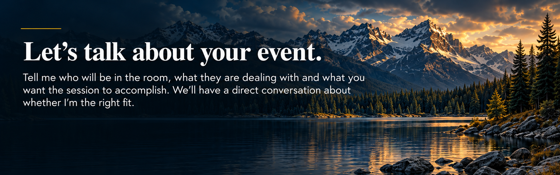 Invite Sean Clarke to speak at your event and discuss your audience, goals and the right session.