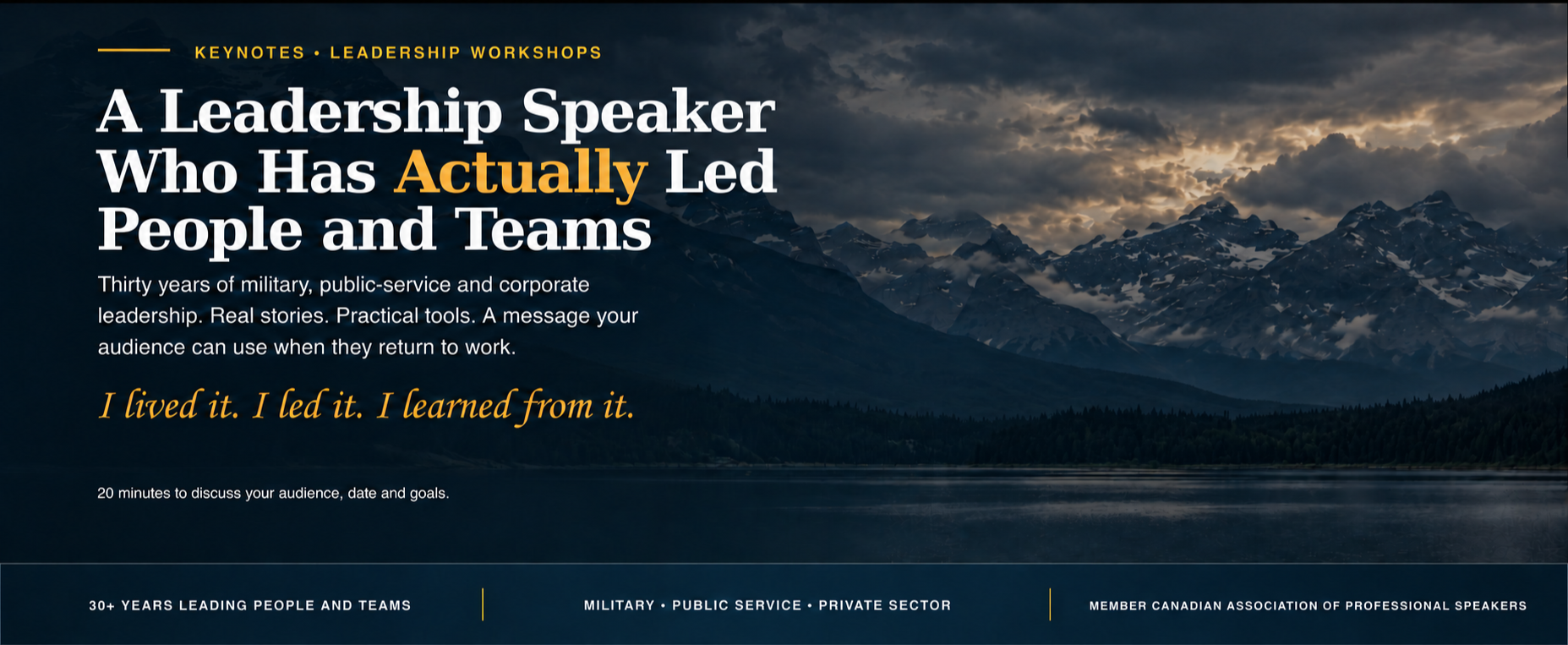 Sean Clarke A Leadership Speaker Who Has Actually Led People and Teams — Sean Clarke, professional speaker for conferences and organizations.