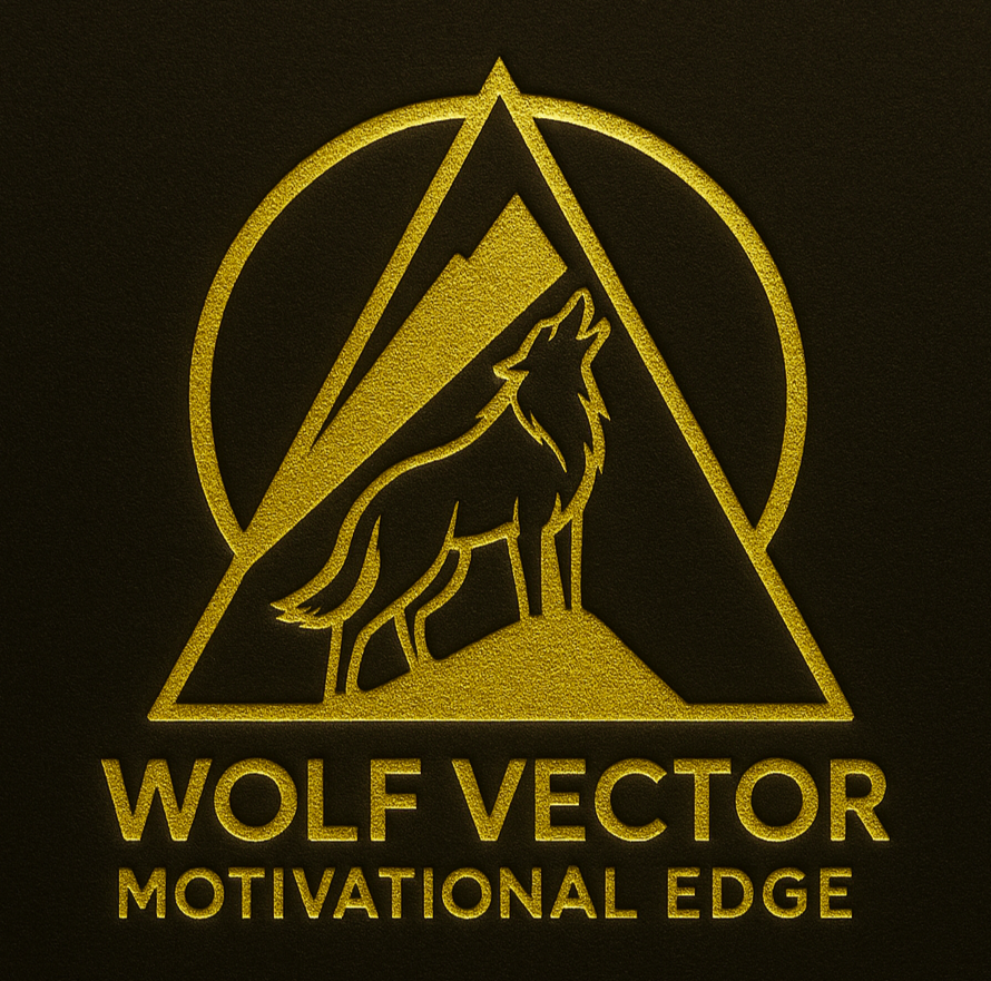 Wolf Vector Motivational Edge Logo