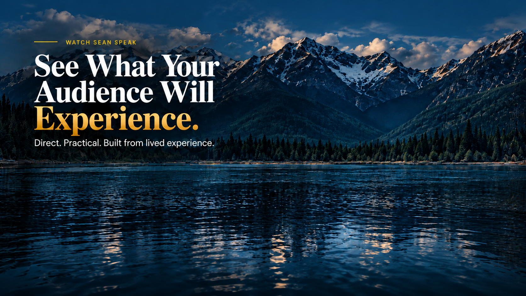 See what your audience will experience from Sean Clarke: direct, practical speaking built from lived experience.