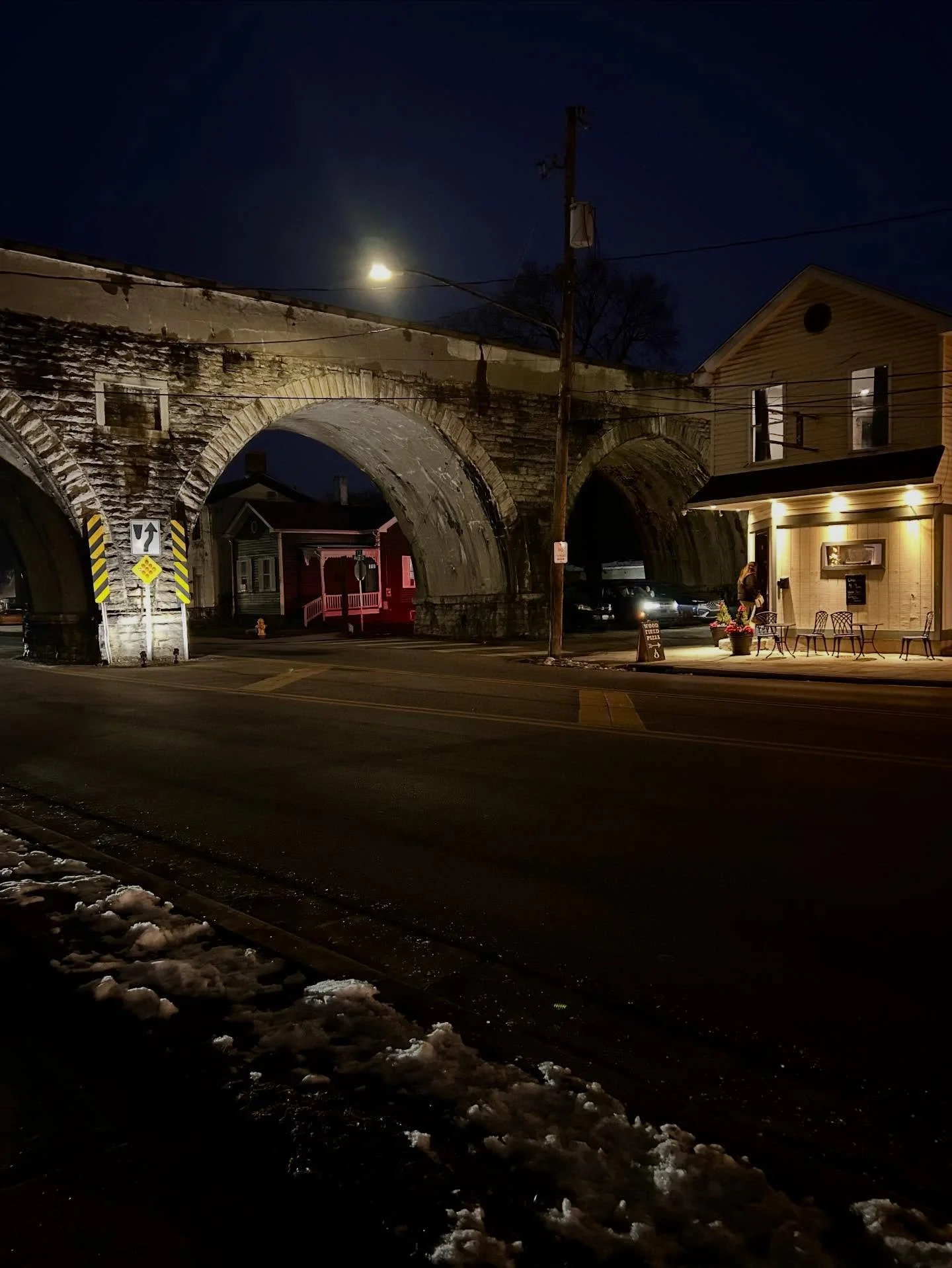 Trying a little uplighting on the arches.