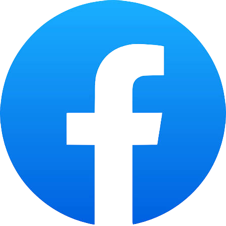 Facebook logo with a blue circle and a lowercase white 'f'