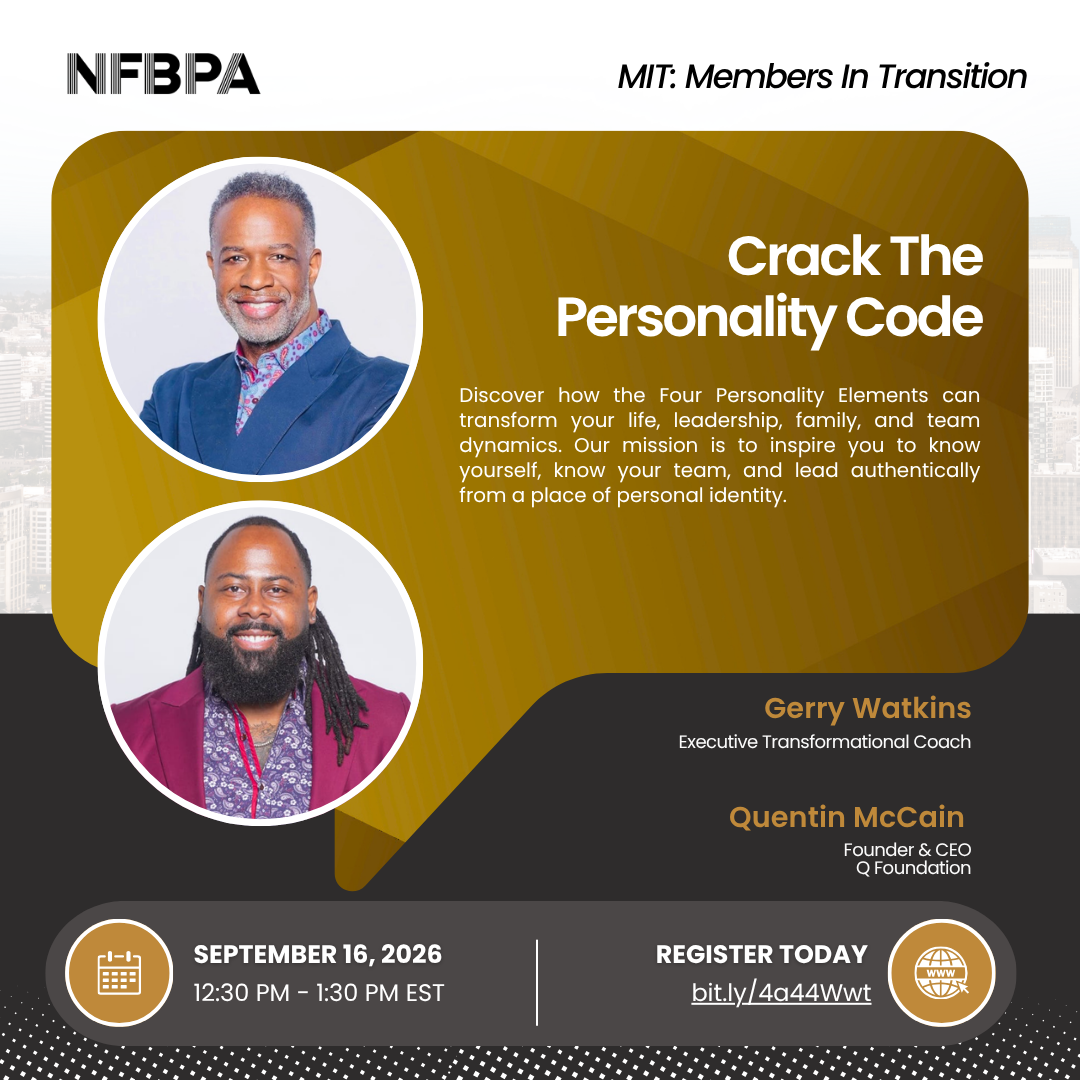 MIT Monthly Meeting Crack The Personality Code (NFBPA)