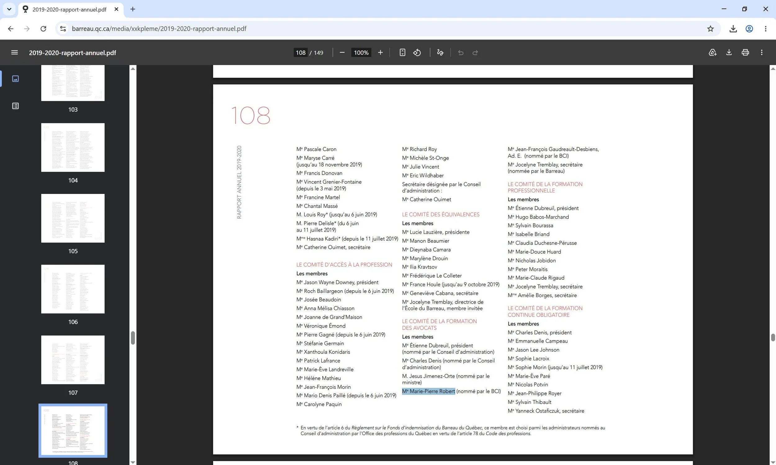 Me Marie-Pierre Robert - Barreau du Québec - Rapport annuel 2019-2020 (2).JPG