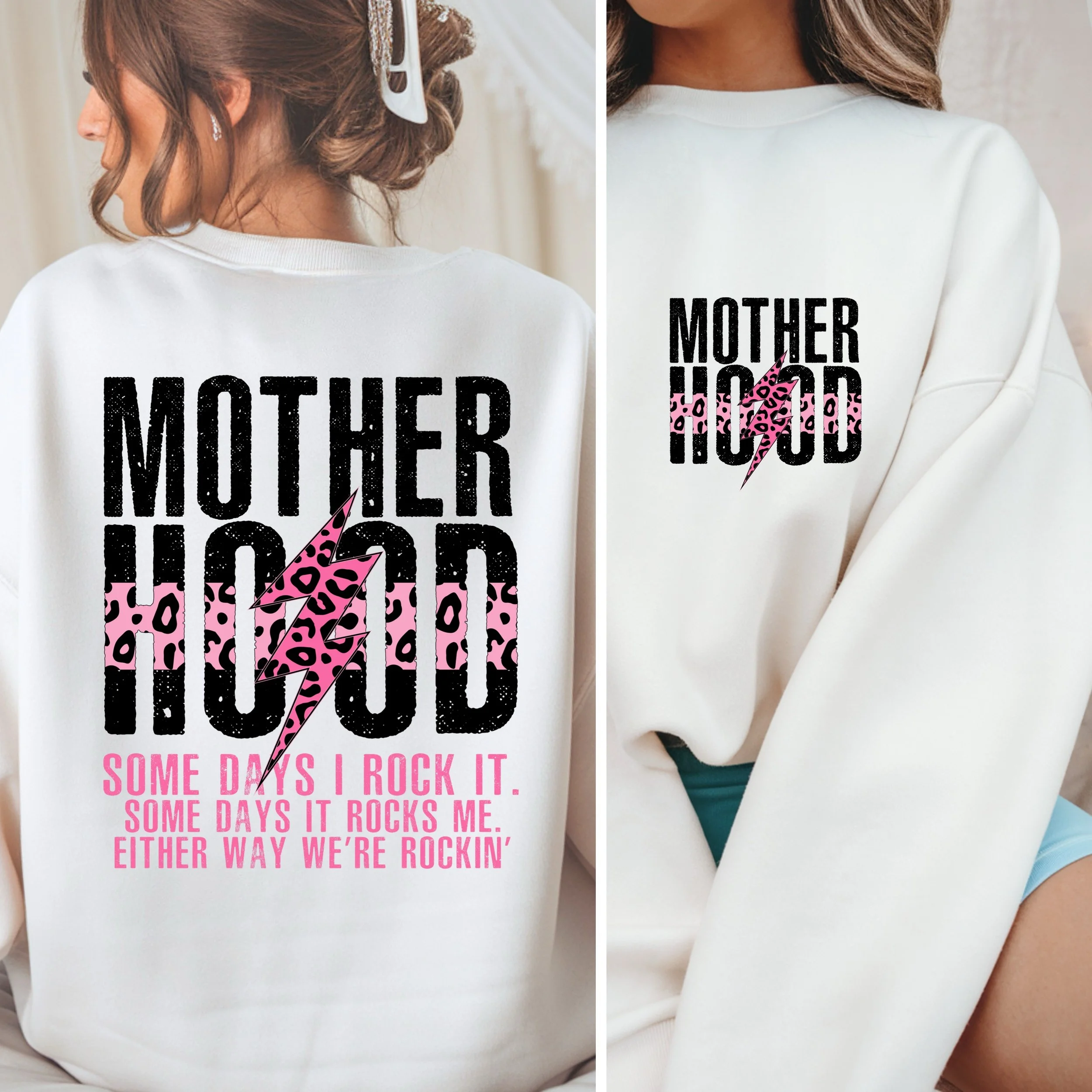Motherhood 'Rockin It' Crewneck Sweater