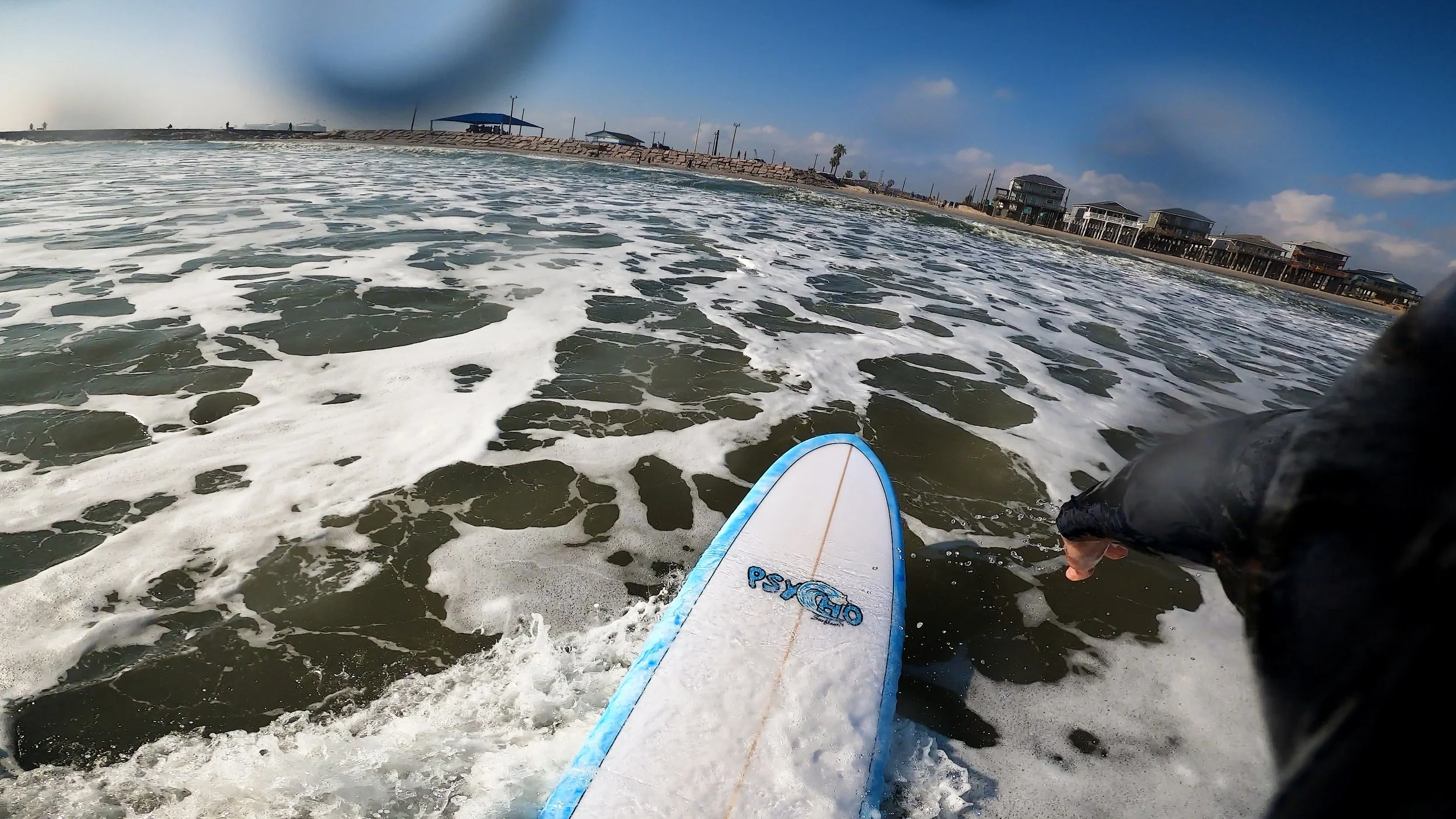 "Big Timber Films surfing some Winter waves at Surfside Jetty Park."