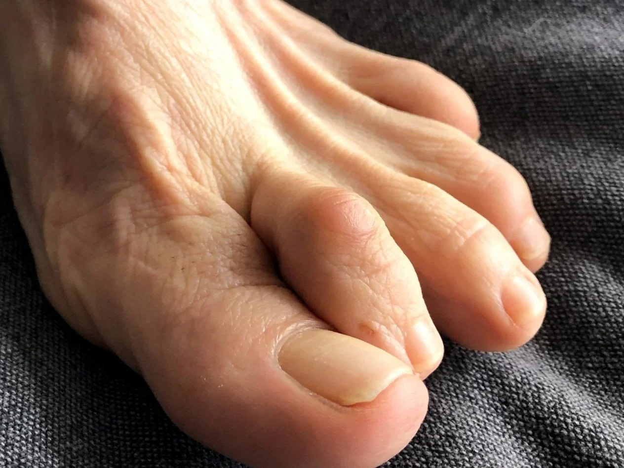 close up of toes