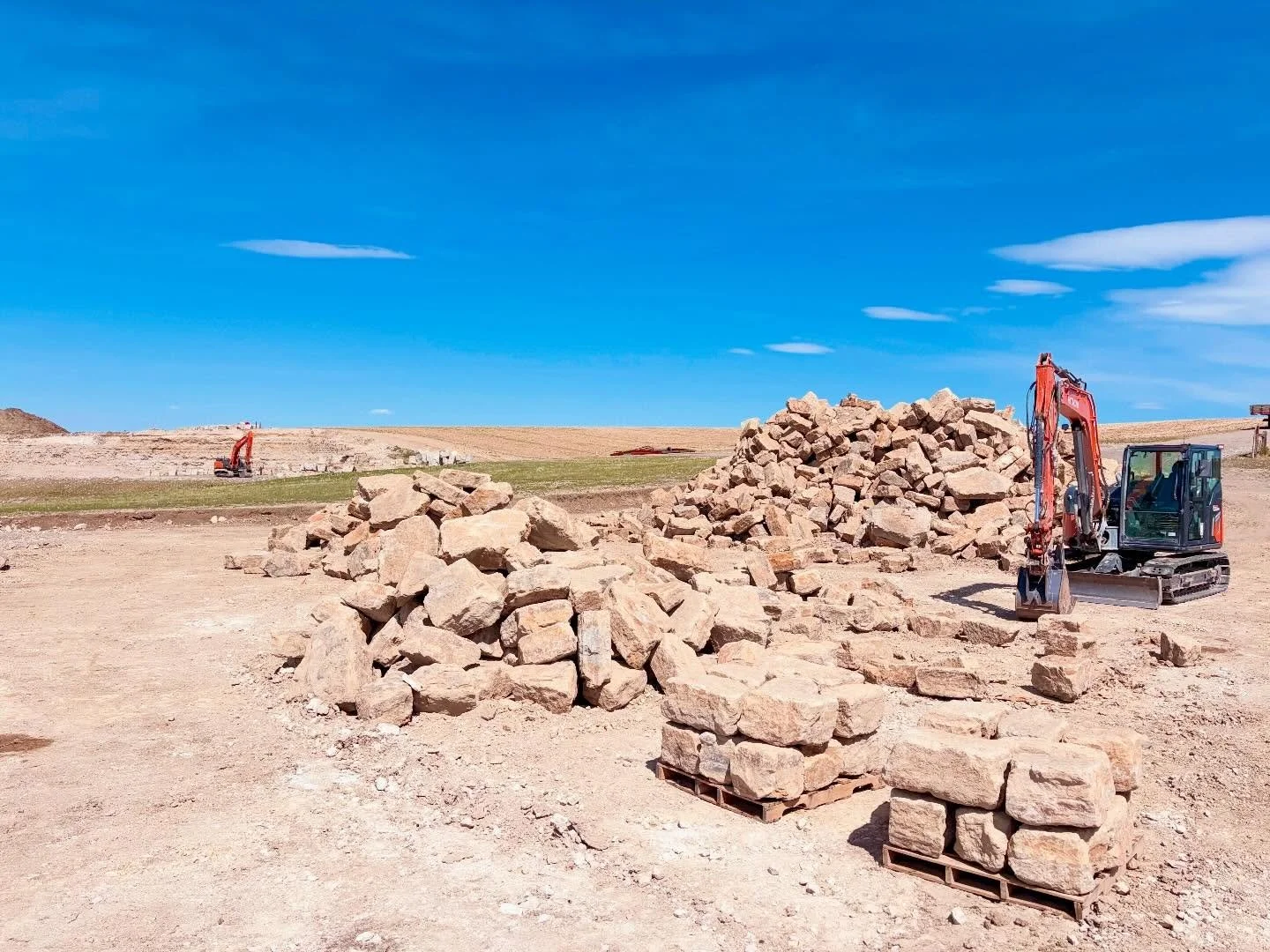 Spring is here! Time to move some stone. 
#stone #quarry #montana #landscape #hardscape