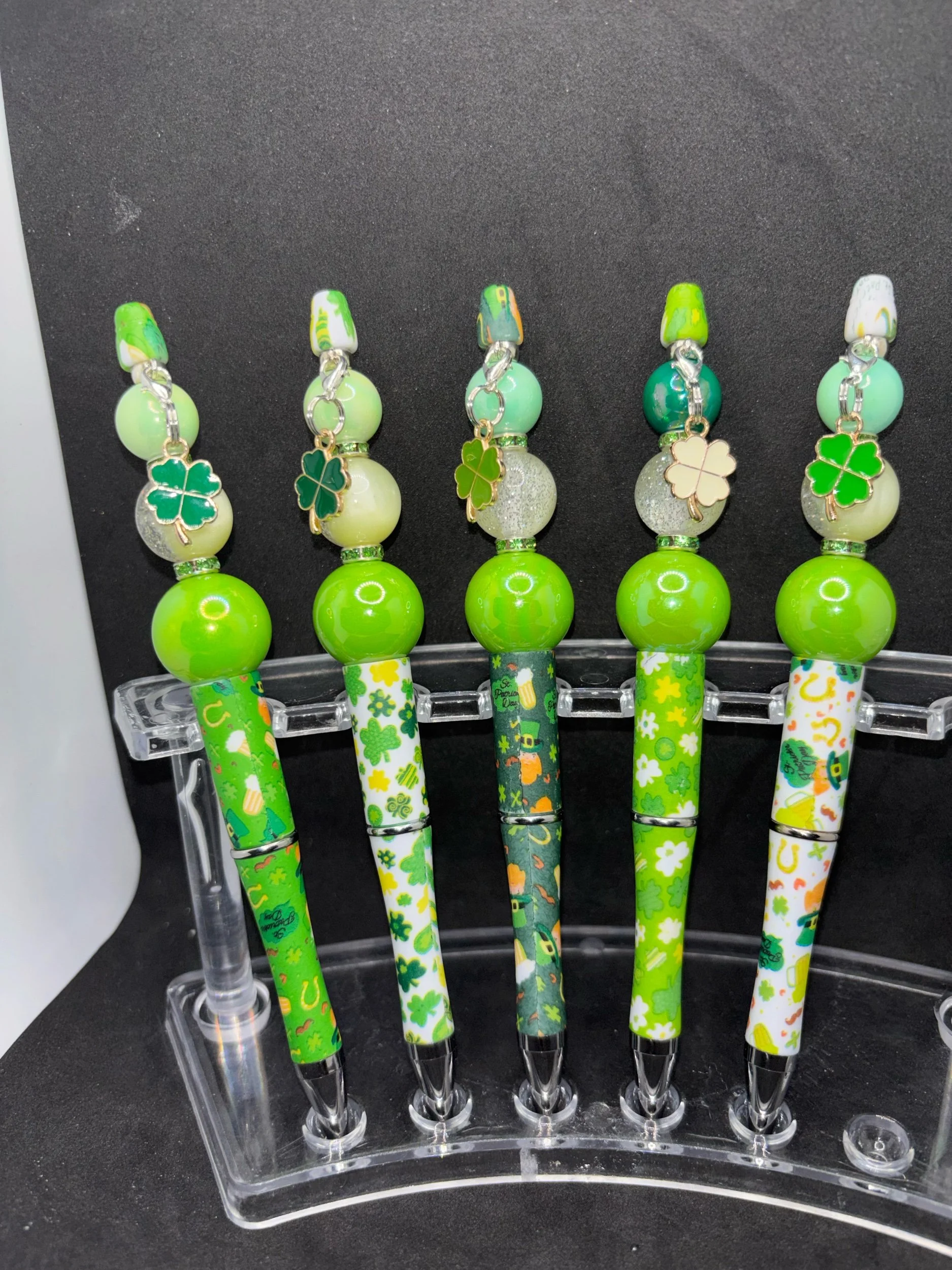 Shamrock Style Beaded Pens