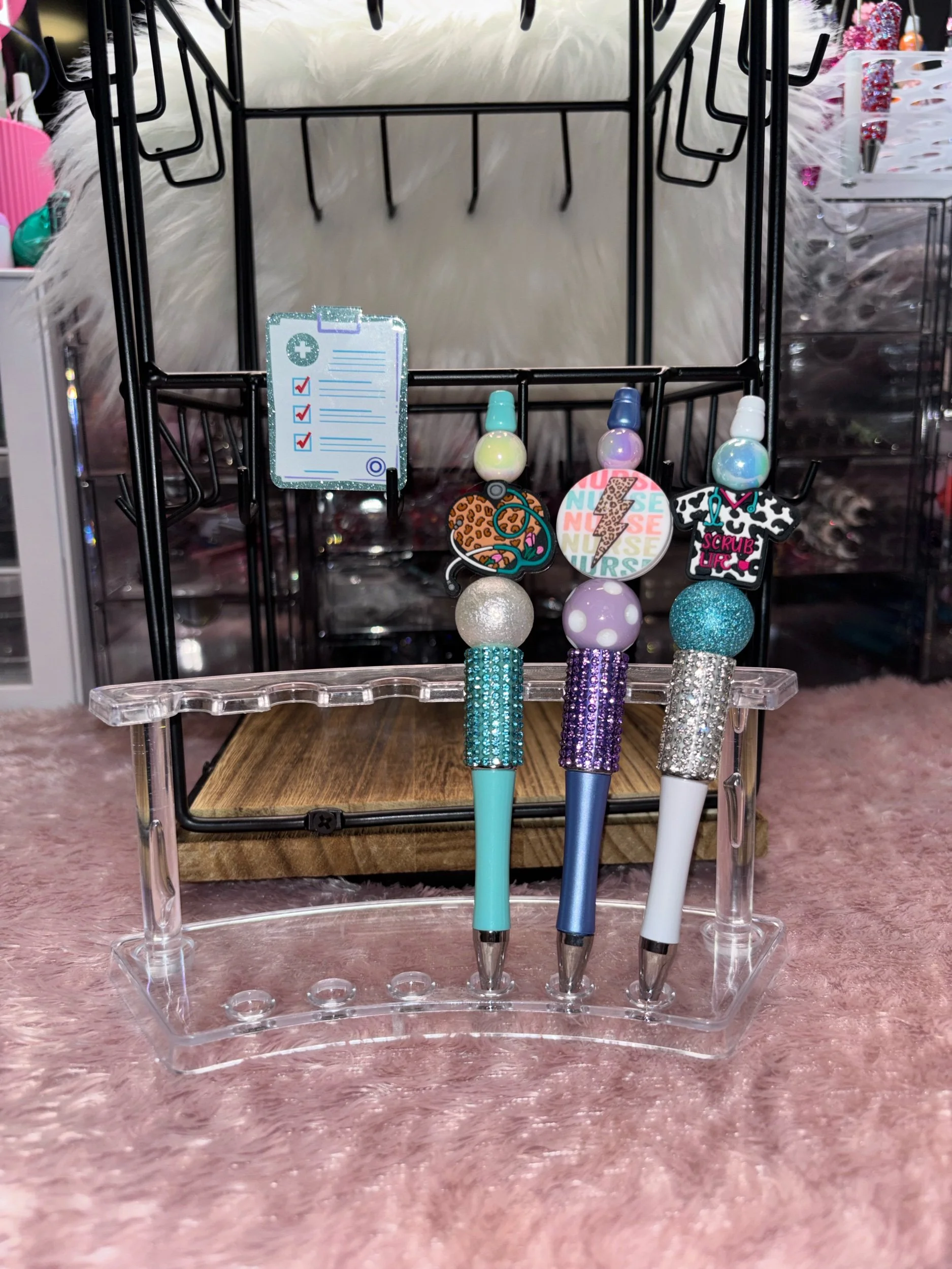 🩺📋 PRE-ORDER | "The Organized Nurse" Bundle | 1 Medical Checklist Fridge Magnet & 1 Custom Beaded Pen 🩺📋