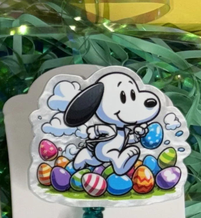 Snoopy Easter Badge Reel - Blue