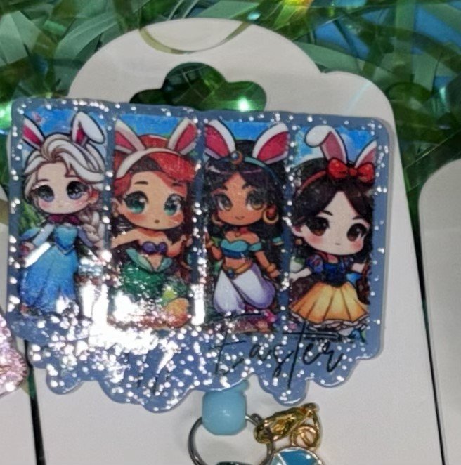 Princess Easter Badge Reel - Blue