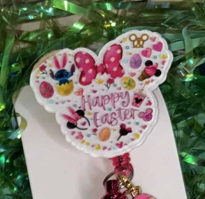 Easter Disney Minnie & Stitch Reel - Sunset Coral & Pink