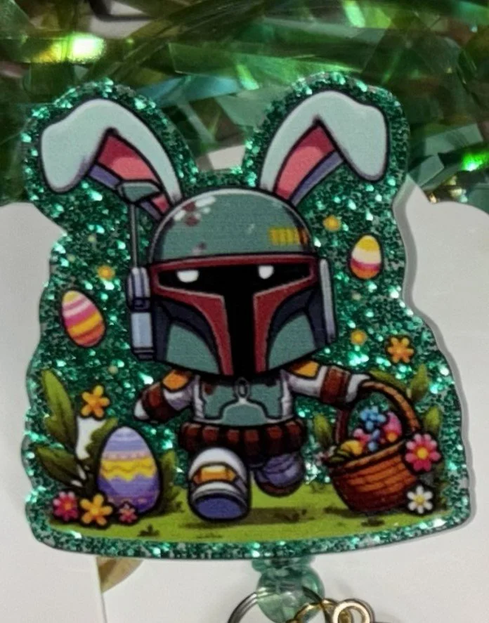 Green Glitter Easter Boba Fett Reel