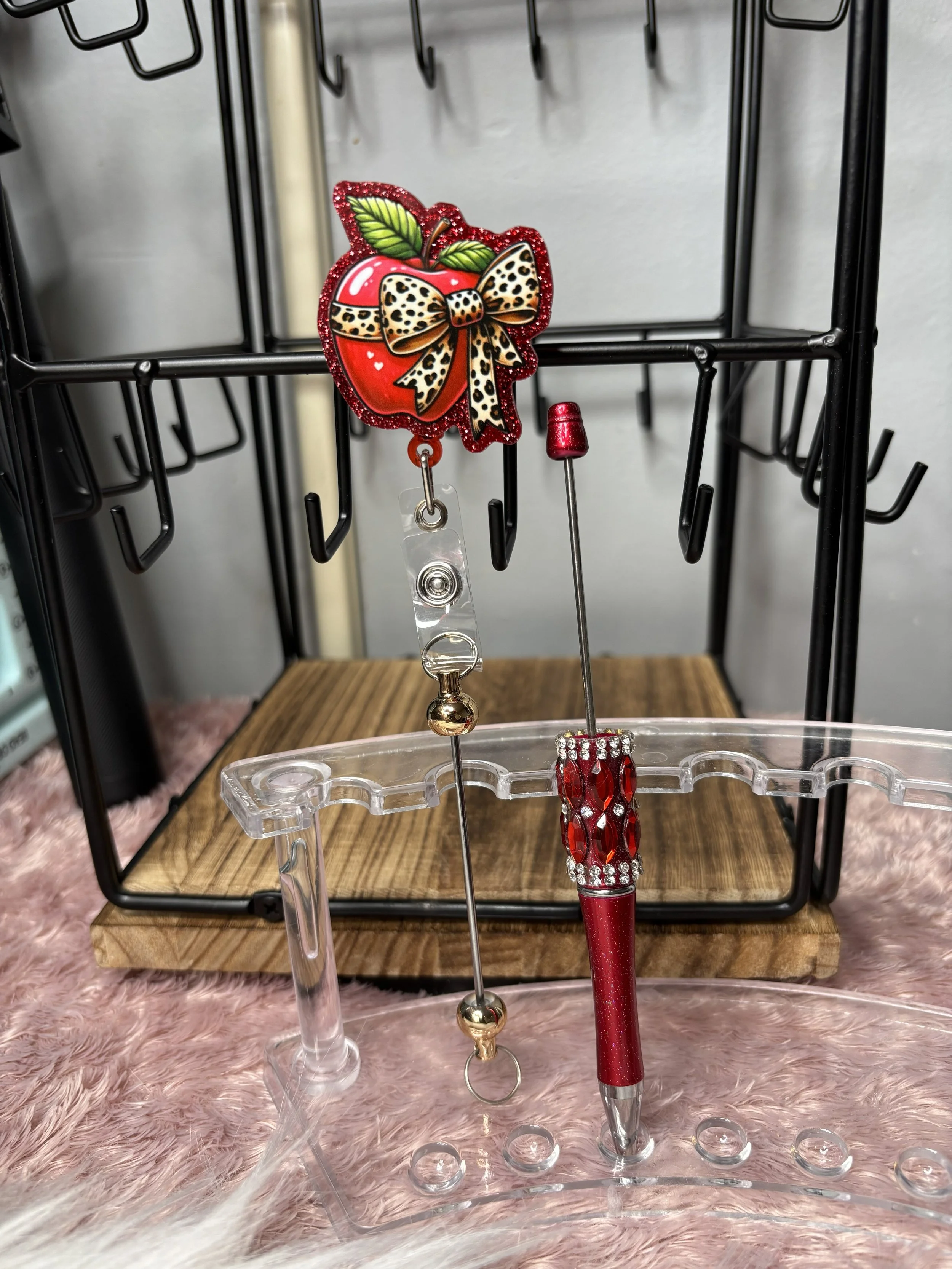 Teacher - Lepoard Apple BBR & Diamond Pen Set (Red).jpg
