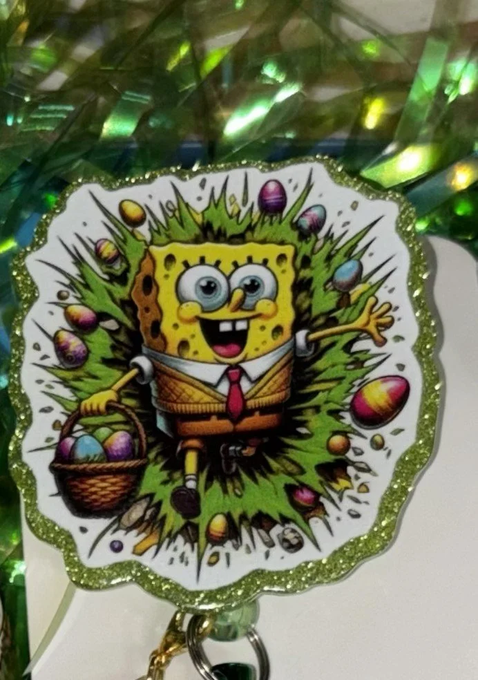 SpongeBob Easter Badge Reel - Lime