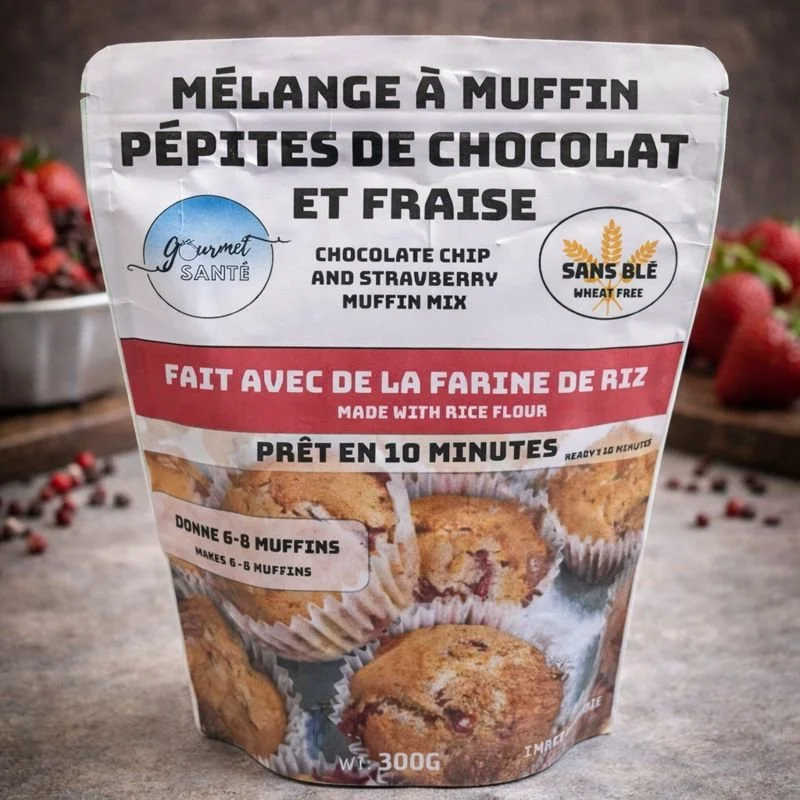 Mélange à muffin pépites de chocolat et fraise