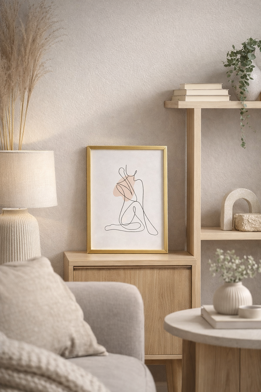 Female Line Print (Sitting)