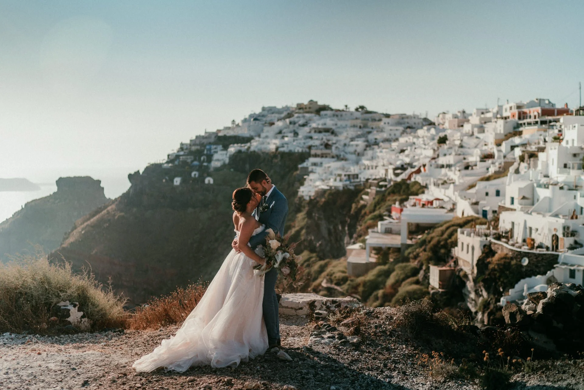  Intimate Destination Wedding in Santorini