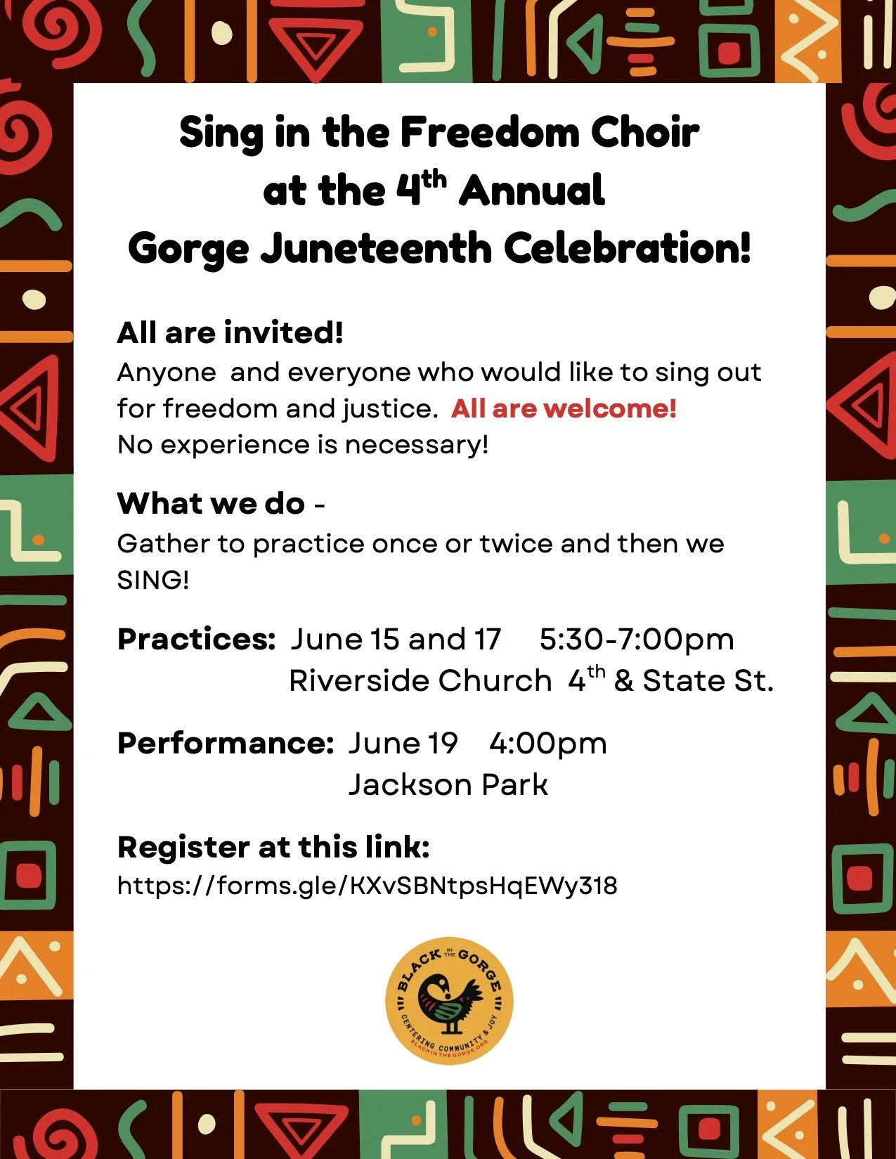 Freedom Choir Rehearsal 