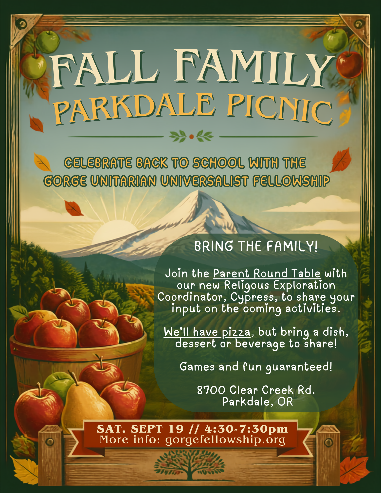 Fall Family Parkdale Picnic