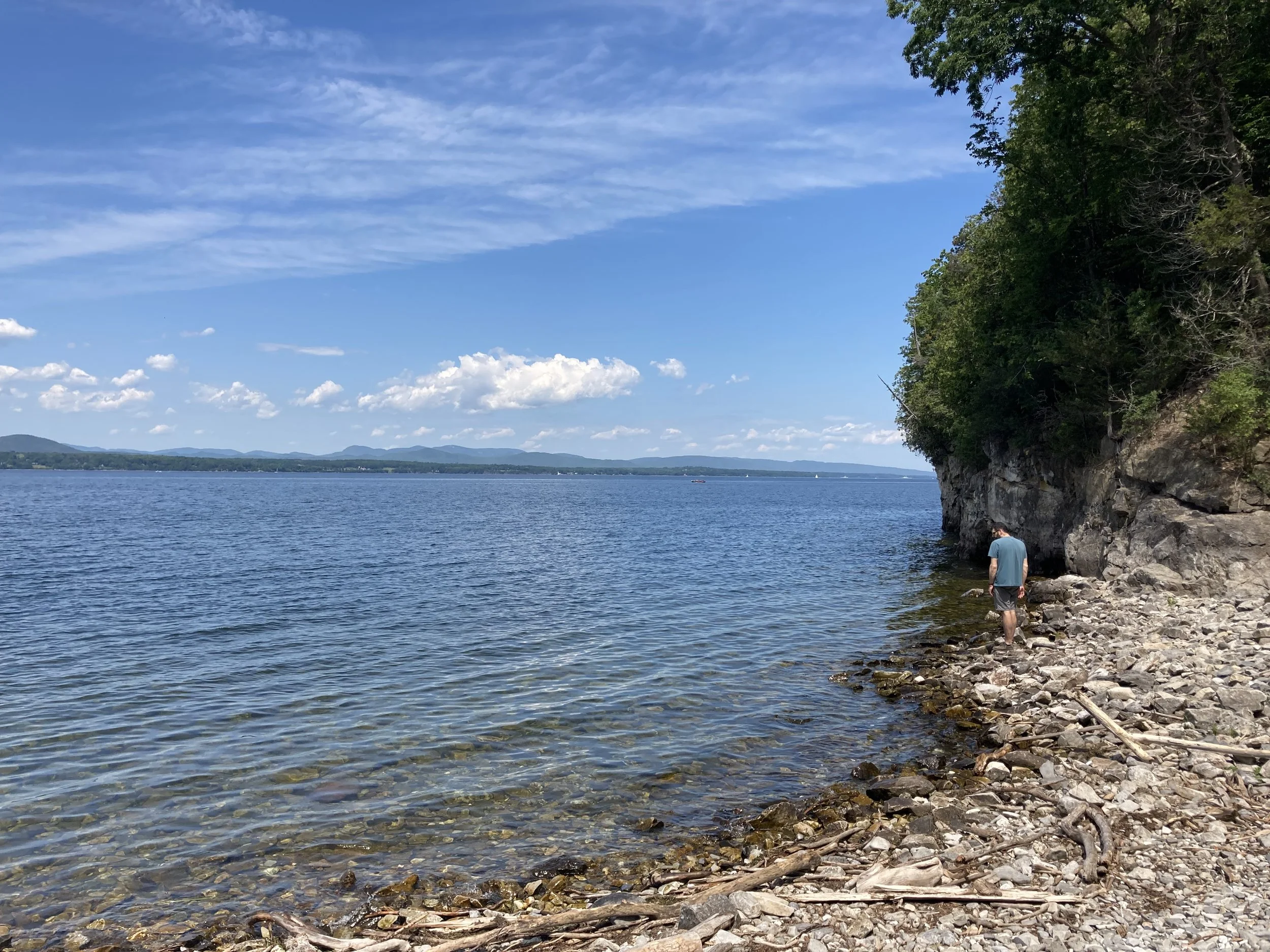A view of Lake Champlain from Vermont