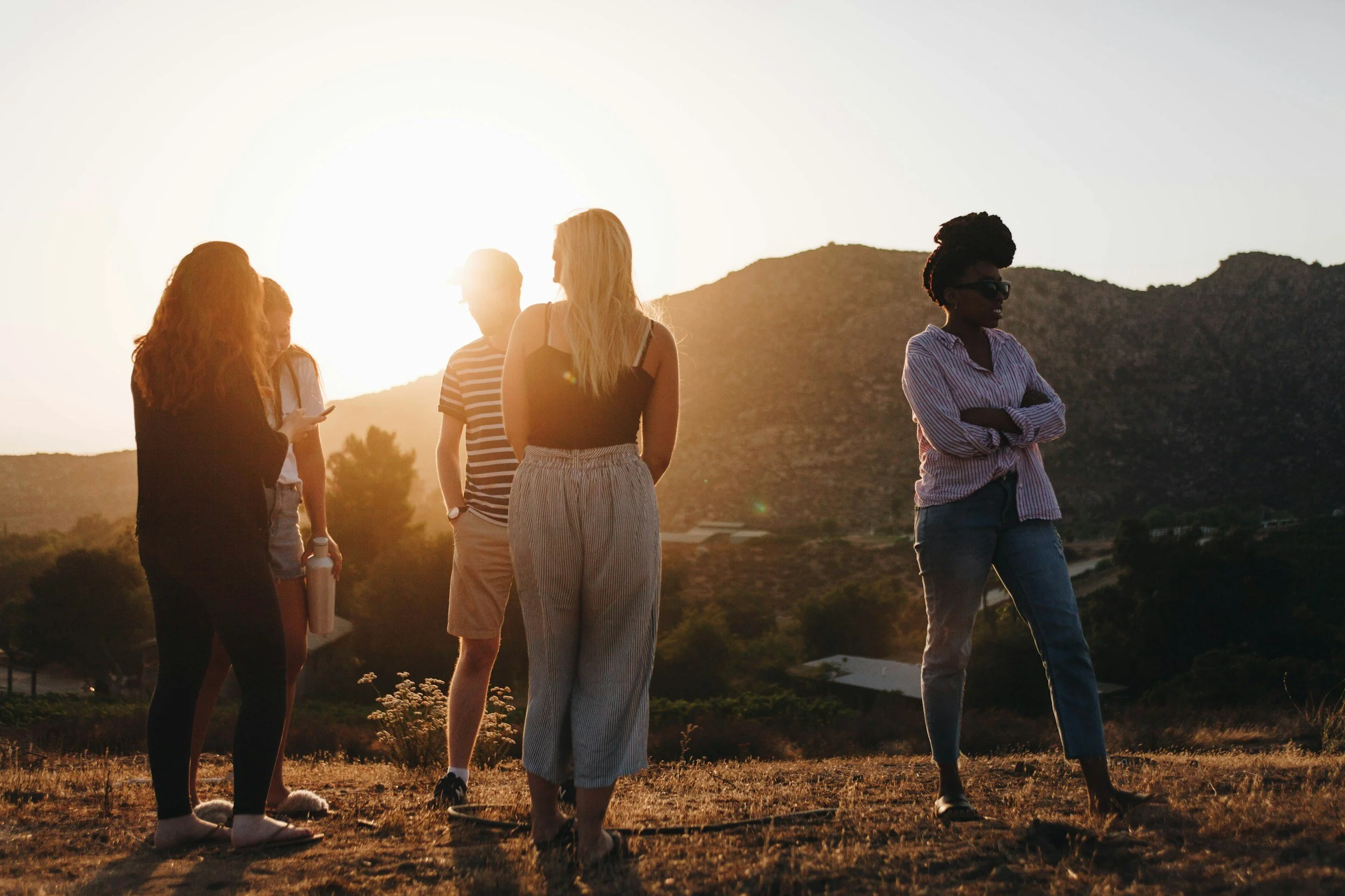 women walking in nature