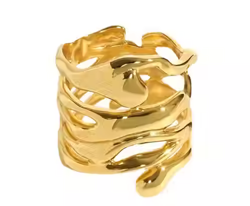 Multi-layer Wide Band Statement Ring